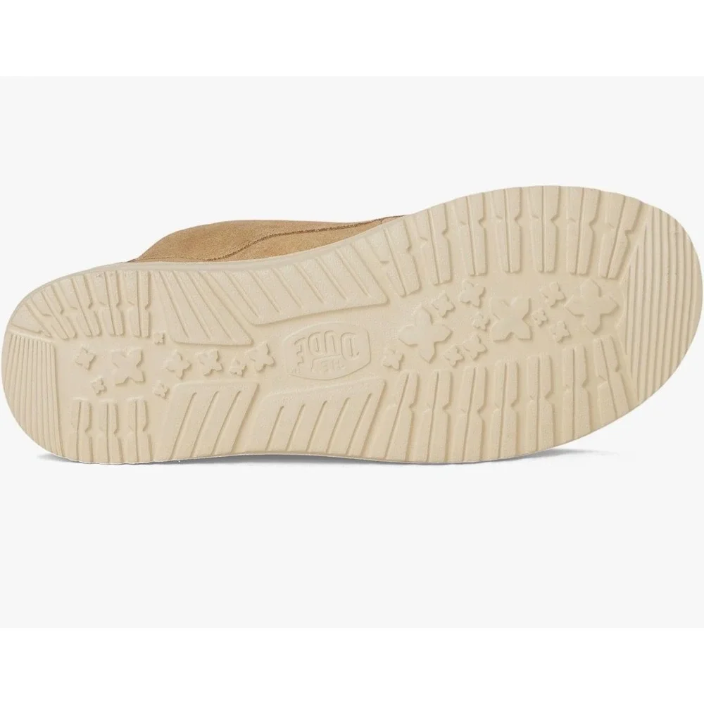 HEY DUDE Wendy Mid Elevated Kids W6 Chestnut NEW Fringe Suede Moccasin Boots